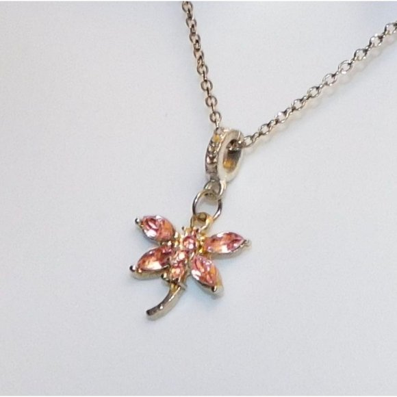 Pink Dragonfly Necklace - Picture 5 of 7